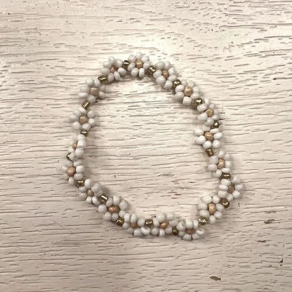 Beaded Floral Anklet 